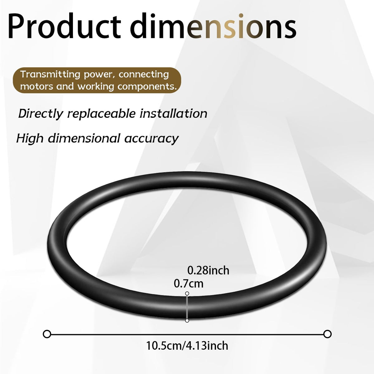 10Pcs Replacement Rock Tumbler Drive Belt, Compatible with Harbor Freight Chicago Electric Central Machinery ABN Viyuki Models, Nitrile Rubber