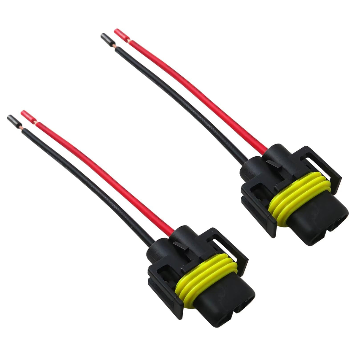 JRSHOME 2pack Fog Light Harness Connector with Wire, H8/ H11 Fog Light Harness Connector for Fog Light High Low Beam Bulb, Waterproof Pigtail Adapter Plug