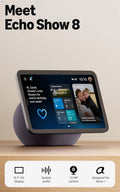 Echo Show 8 (newest model), Vibrant HD 8.7" display with spatial audio, Designed for Alexa+, Graphite