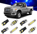 BRISHINE Blue Interior LED Light Kit for 1999-2016 Ford F250 F350 F450 F550 F-Series Super Duty Trucks Super Bright Interior LED Bulbs Package + Cargo + License Plate Lights and Install Tool