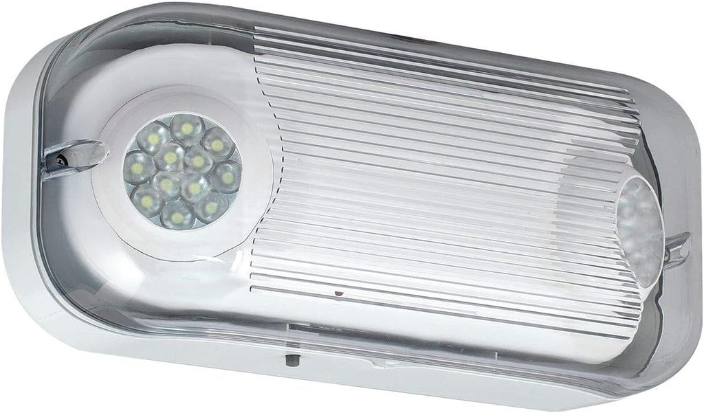 Hubbell Compass LED Emergency Light CSWEU2LED Wet Rated 2 Head Lamps, White