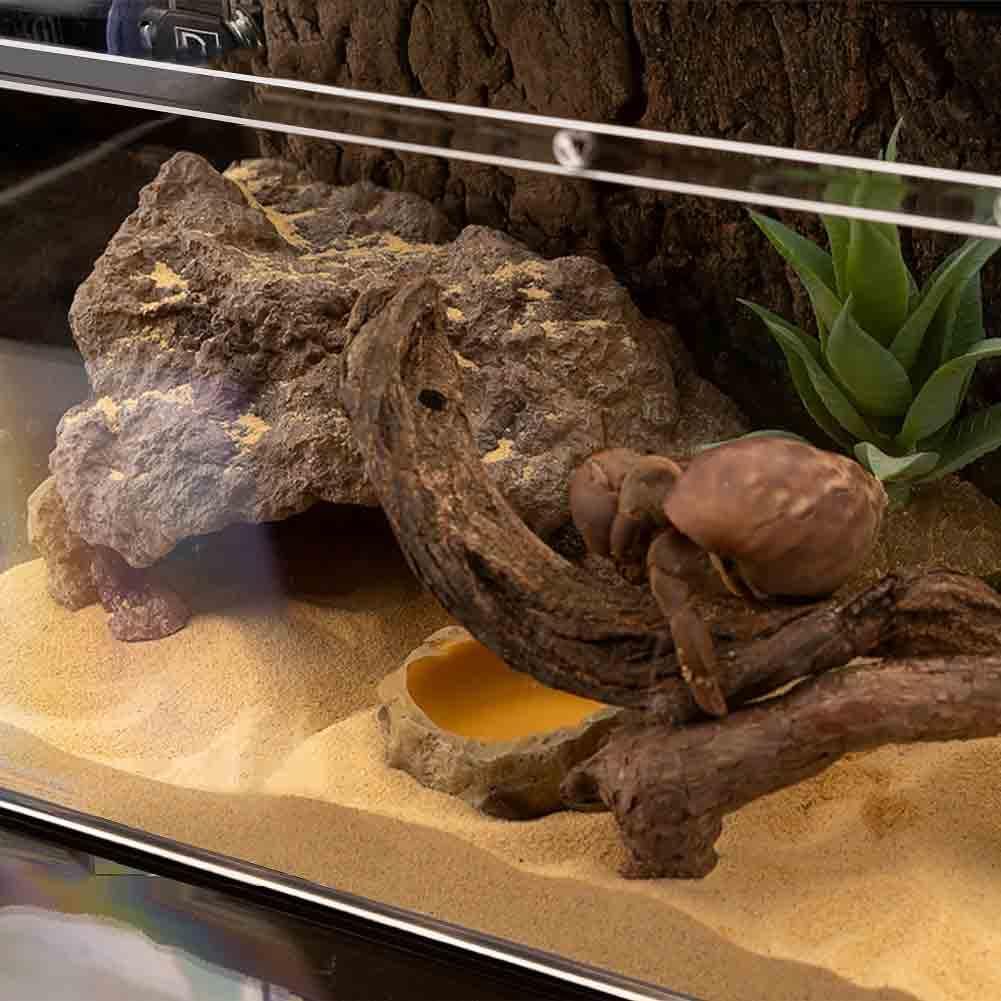 Reptile Hide Bearded Dragon Cave Hideouts Habitat Décor for Snake (Medium)