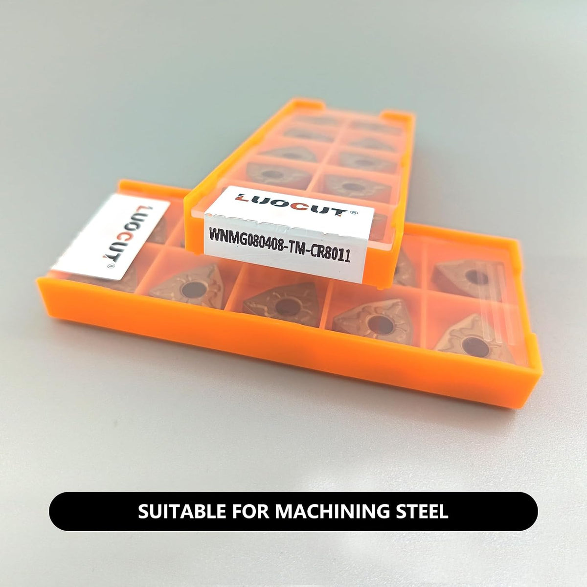 20PCS WNMG432 Lathe Carbide Turning Inserts for Steel WNMG080408-TM-CR8011