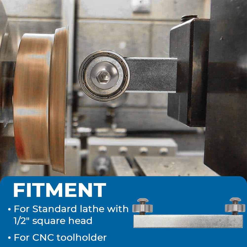 Lathe Centering Tool with Bump Roller for 1/2" Tool Post