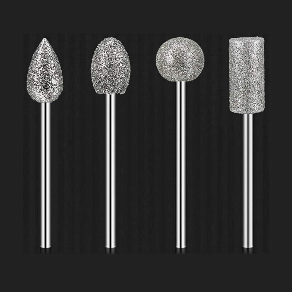 1/4" Shank Diamond Coated Grinding Burr, 60 Grit Diamond Grinding Bit