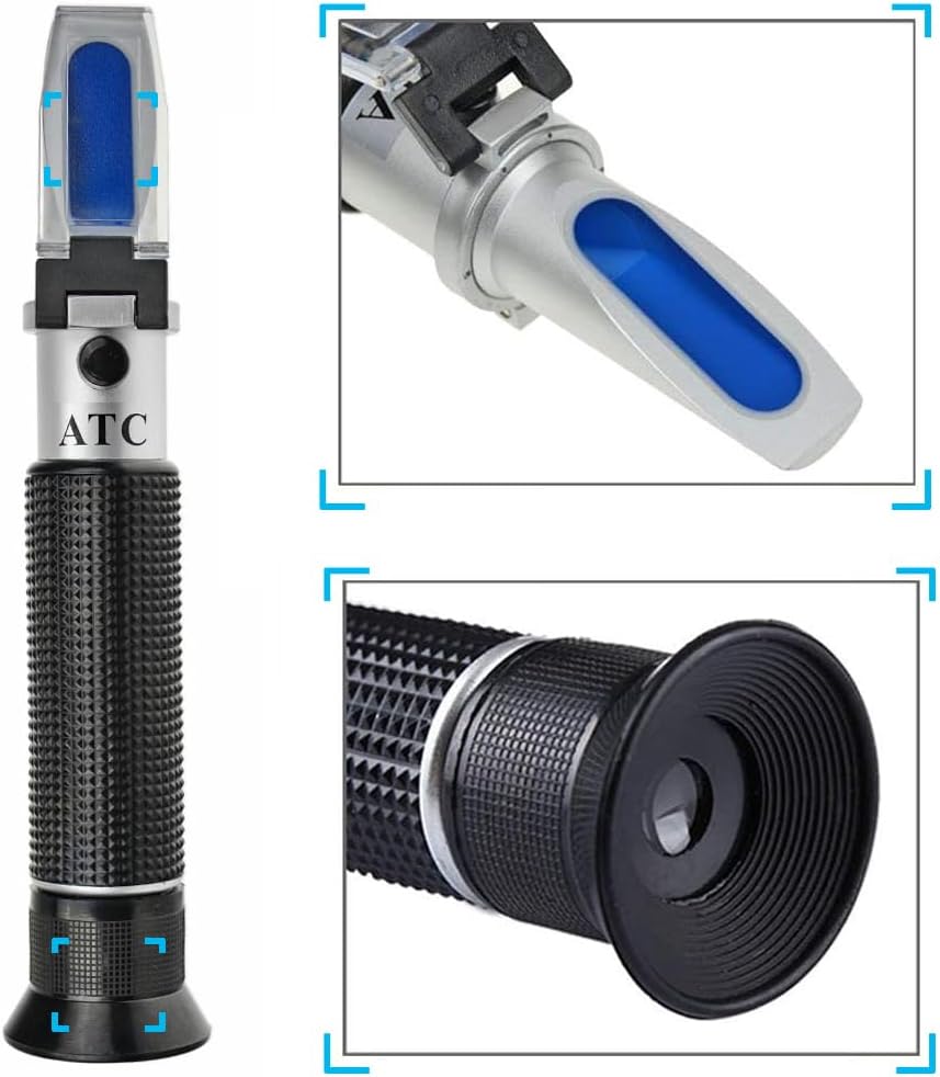 Salinity Refractometer for Seawater and Marine Fishkeeping Aquarium 0-100 PPT with Automatic Temperature Compensation