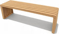 Outdoor Bench for Garden, Patio, Park and Porch, No Assembly Required, Galvanized Steel Frame with Wood Grain Finish
