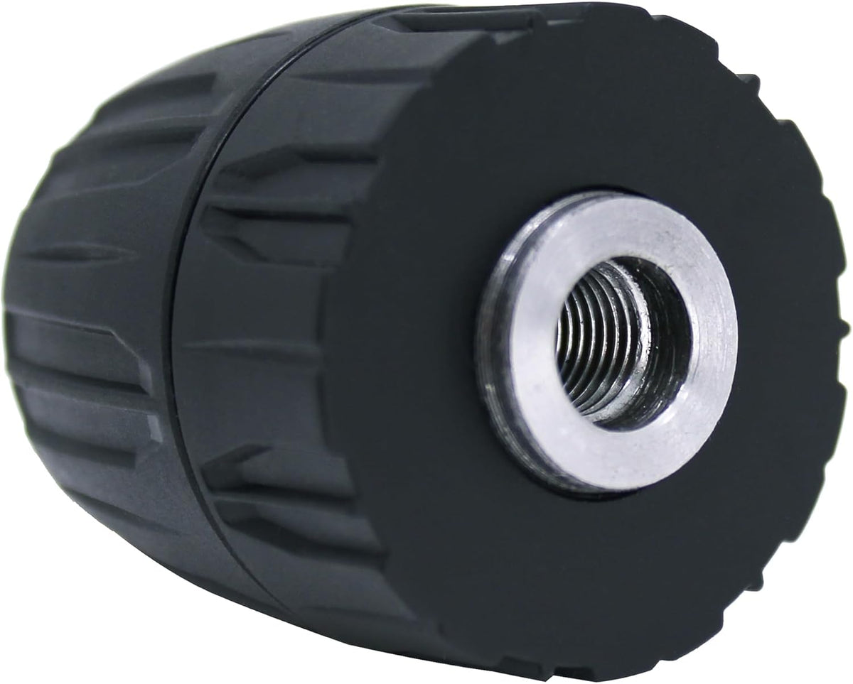 HFS(R) Keyless Drill Chuck for 3/8" Drill with 24 UNF Thread Mount Shaft 0.8-10mm Capacity