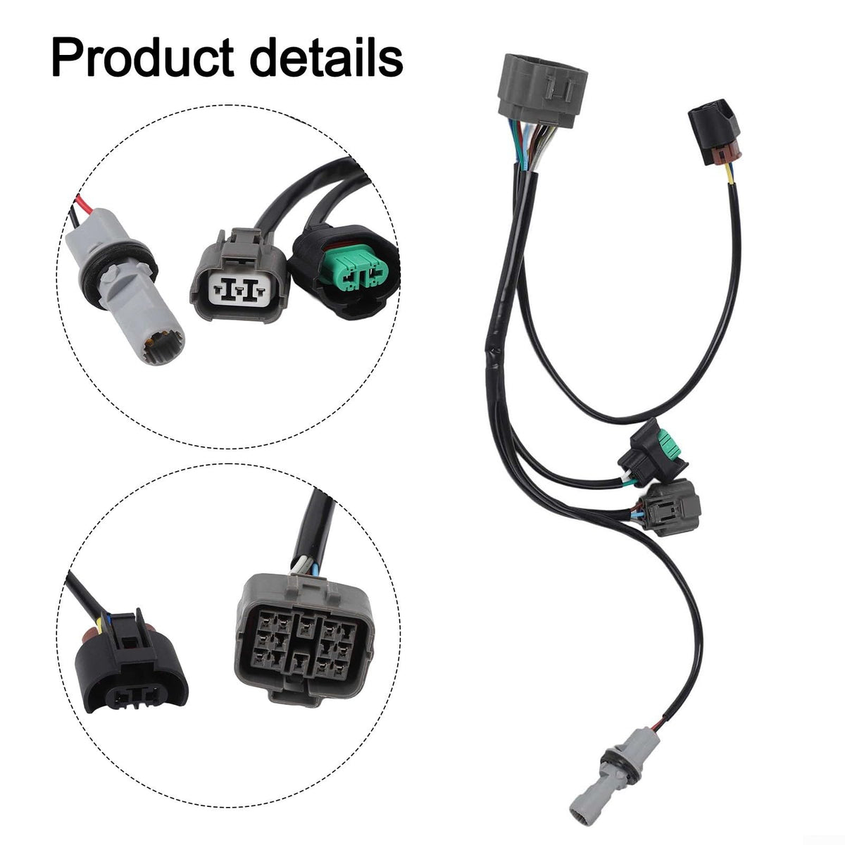 For Mazda 3 Headlight Wiring Harness Compatible With 2014-2018 Models Black ABS Replacement OE BHN1-51-0K6A Easy Install