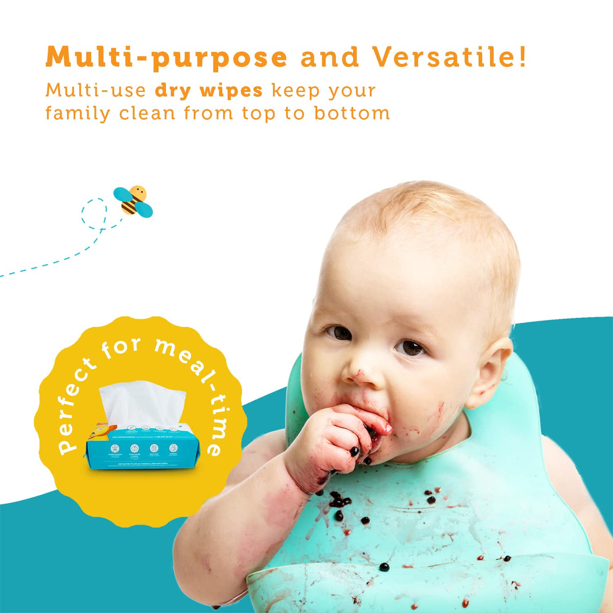 – The Original 100% Pure Cotton Dry Baby Wipes (1200 Count)
