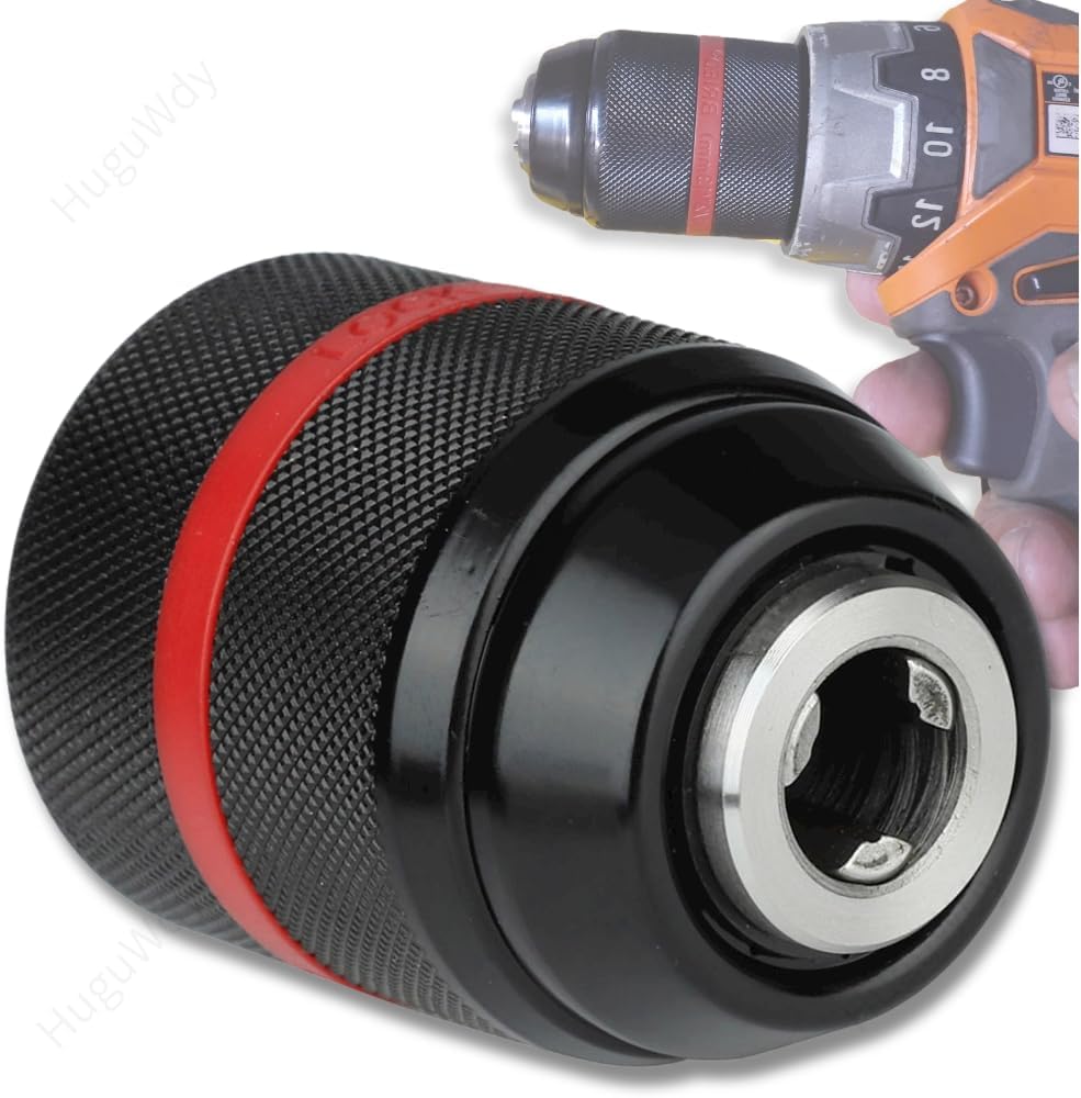 Keyless Hand Power Drill Chuck 1/2”-20UNF Mount, 2~13mm Self-tighten Drill Chuck,Keyless Chuck for Multiple Purposes（Before Purchasing,Make Sure That Your Drill Chuck is 1/2 "-20UNF）