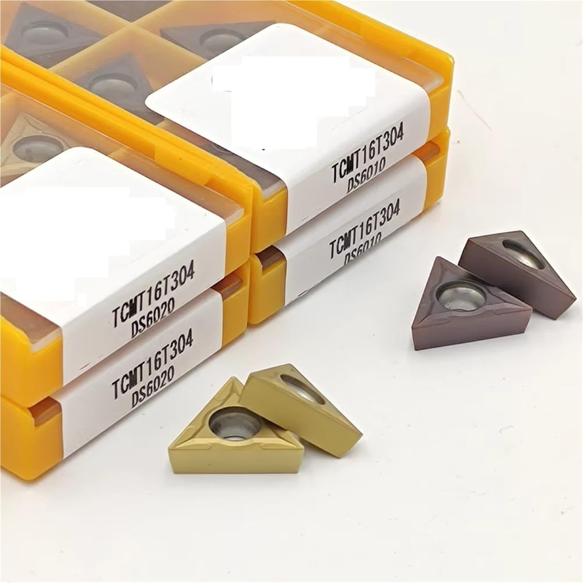 10PCS TCMT110204 TCMT16T304 TCMT16T308 Carbide Insert Lathe Cutter Turning CNC Machine Cutting Tool Carb TCMT 110204 16T304(TCMT110204 DS6020)