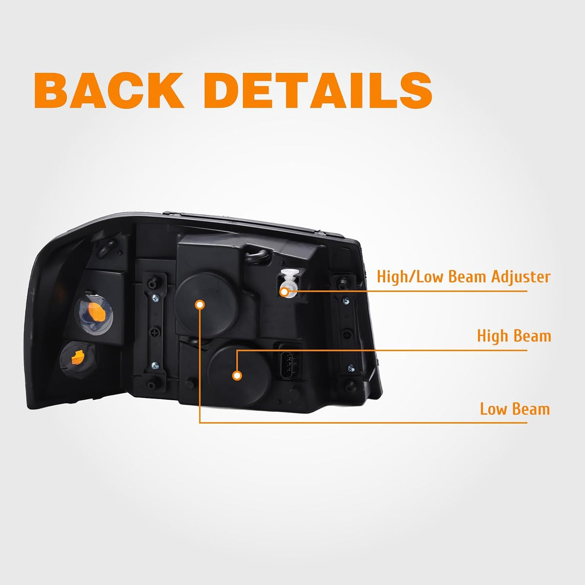 Headlight Assembly Compatible with 2002-2009 GMC Envoy, Headlamp w/o Bulb Replace# 15866071 15866070
