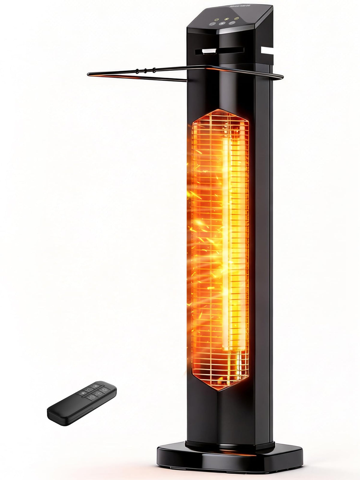 Outdoor Heaters for Patio, 1500W Electric Infrared Heater with Remote, IP65 Waterproof, 12H Timer, Tip-Over&Overheat