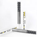 WEXWE Tools Extra Long Carbide End Mill, PVD AlTiN Coating for Stainless Steel Materials Cutting, 1/2 Shank (1/2-4" 2PCS)