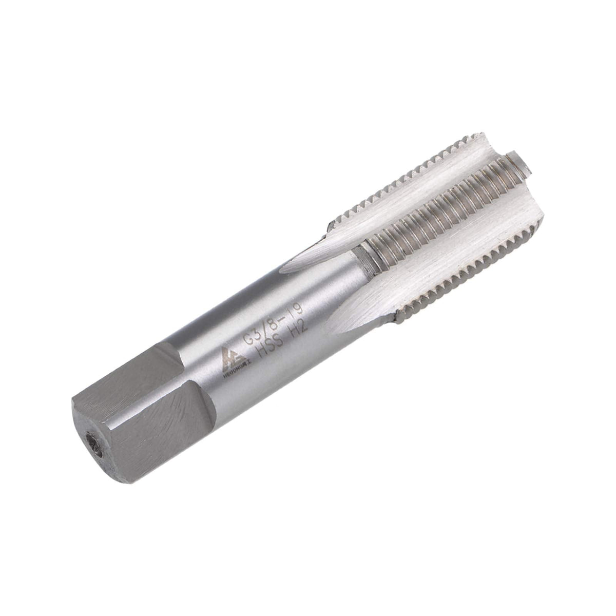uxcell G3/8-19 Pipe Thread Tap, Machine Threading Tap Right Hand, HSS Uncoated Straight Flute, H2 Tolerance