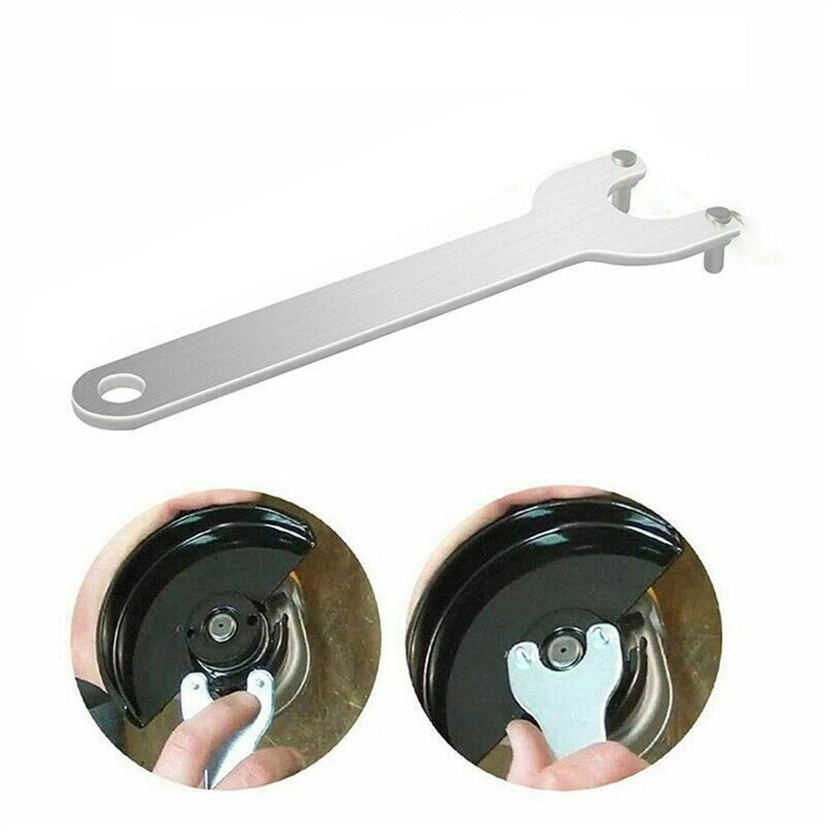 EdvenA 3pcs Angle Grinder Wrench Spanner M14 Thread Angle Grinder Inner Outer Flange Nut Set Tool W/Wrench Replacement