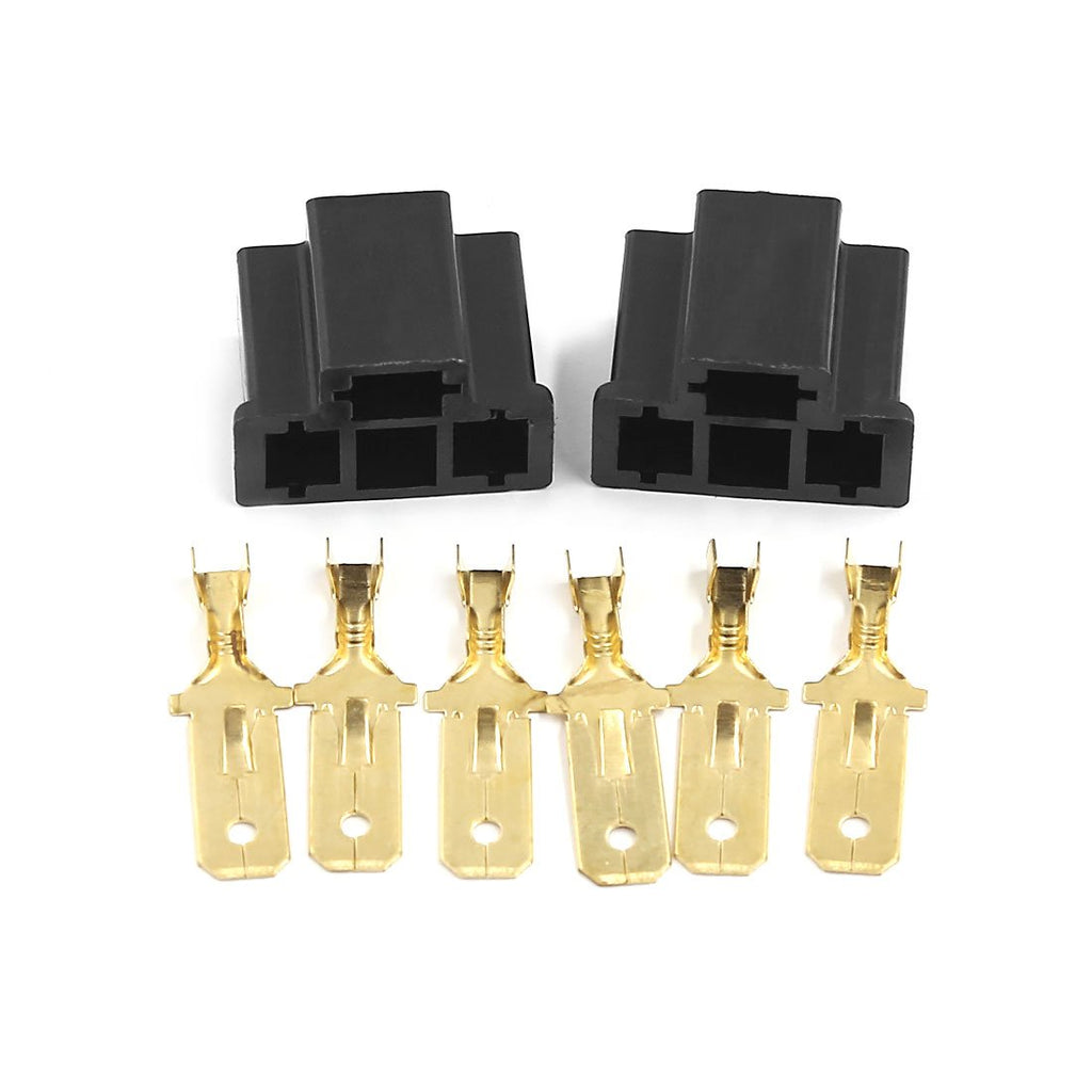 uxcell 2 Sets Car Socket Xenon Light Bulb Truck Connector for H4/9003/HB2