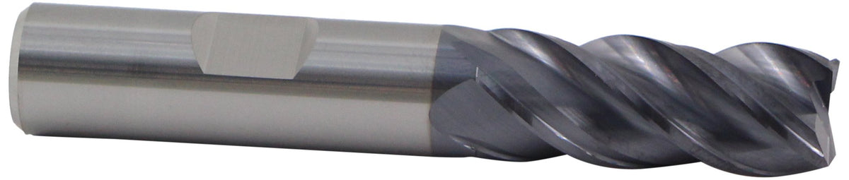 Champion Cutting Tool XLVC-3/8 High Performance Tiain Coated End Mills with 45-Degree Chamfer