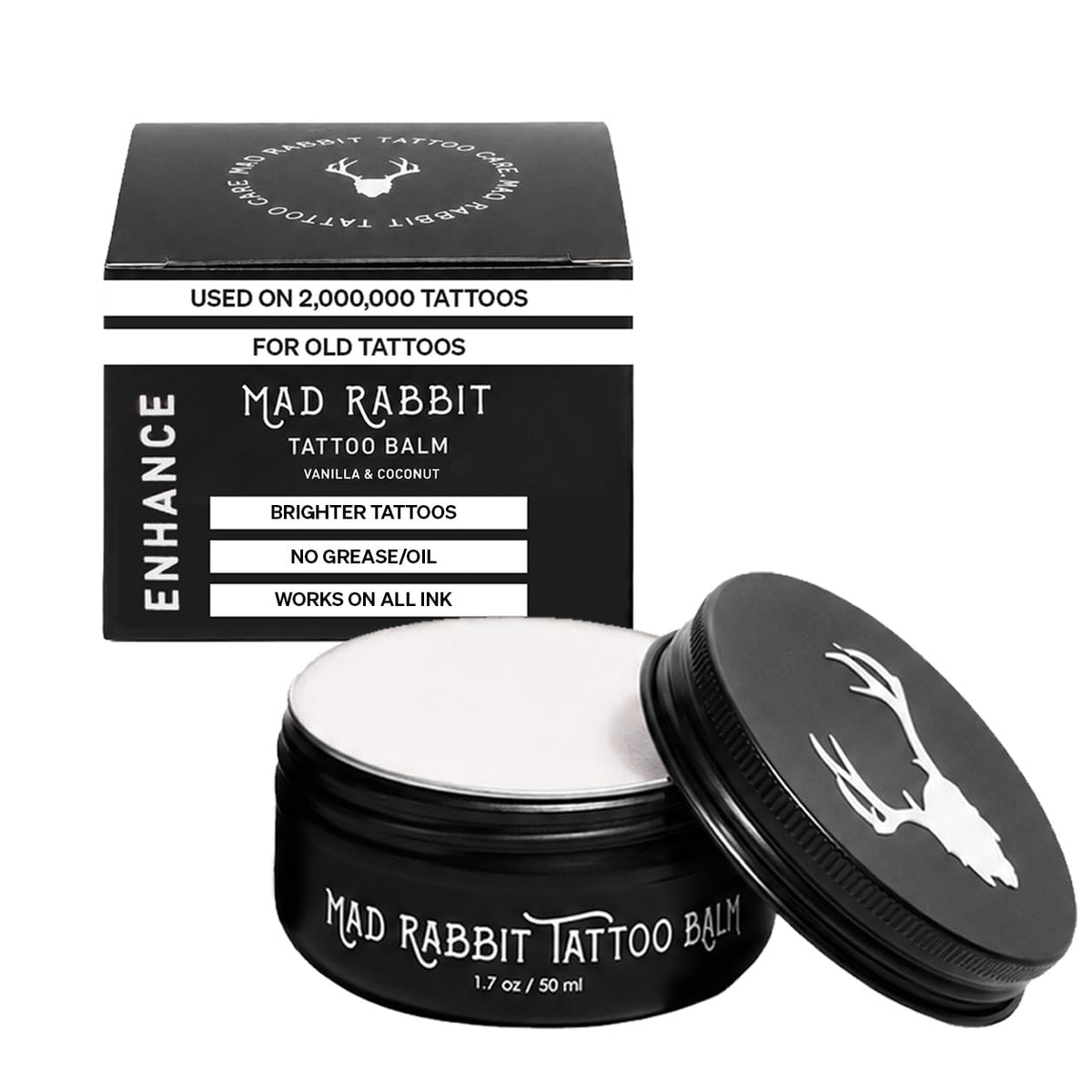 Tattoo Balm & Aftercare Cream, Vanilla Coconut, 1.7 oz