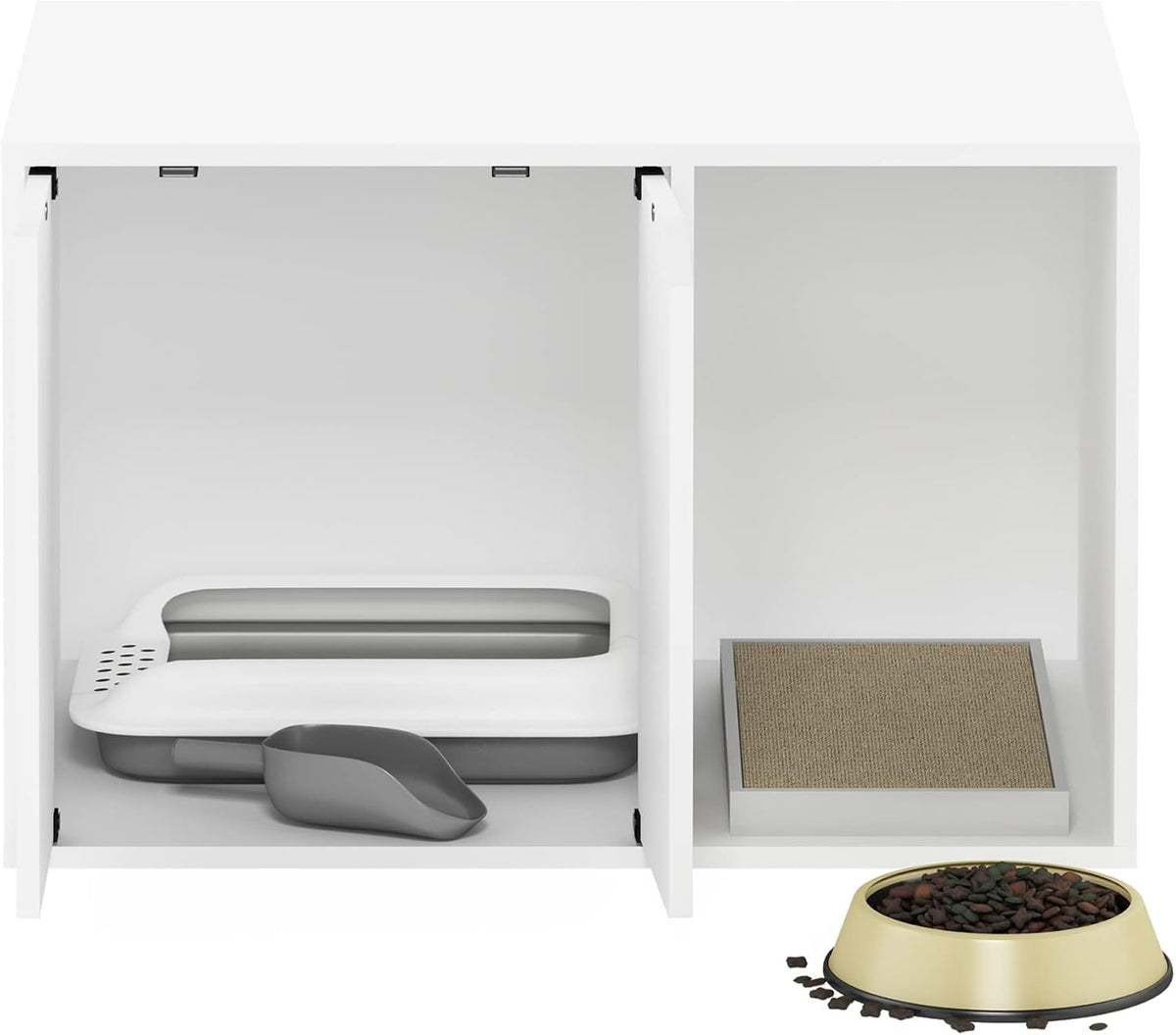 PELI 24" Wide Cat Litter Box Enclosure, Solid White