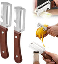 Premium Vegetable Peeler with Wooden Handle and Bottle Opener, 2026 Upgrade Multifunctional Vegetable Peeler for