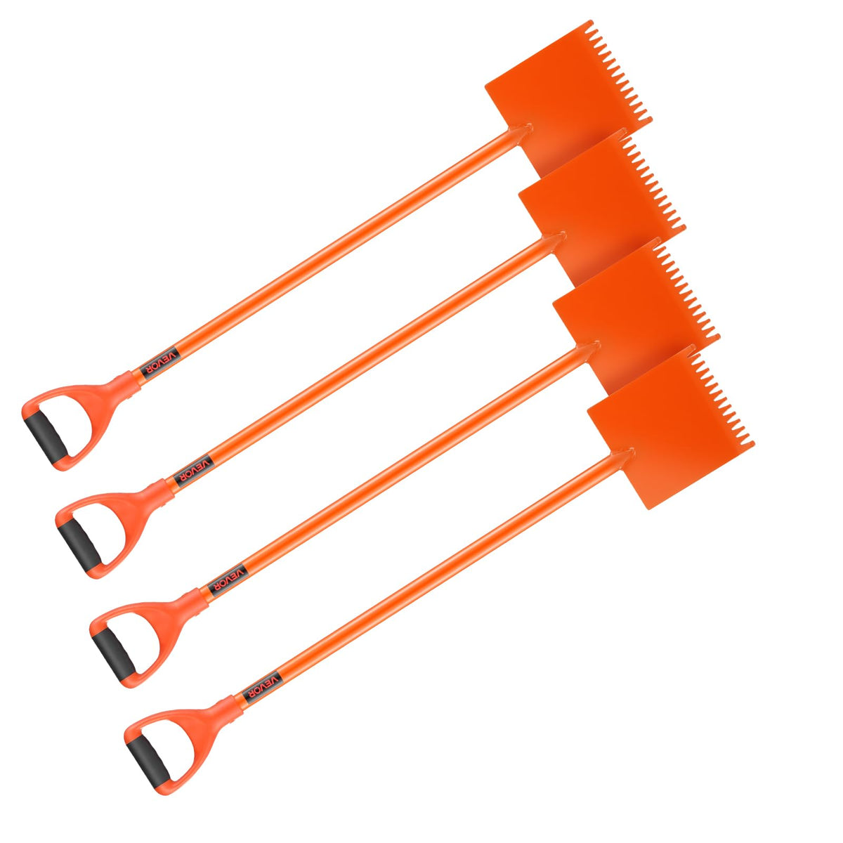 Shingle Shovel 4 Pack, D-Grip Handle Shingle Roof Ripper, High Hardness 45# Steel & Lightweight Easy Tearing Off