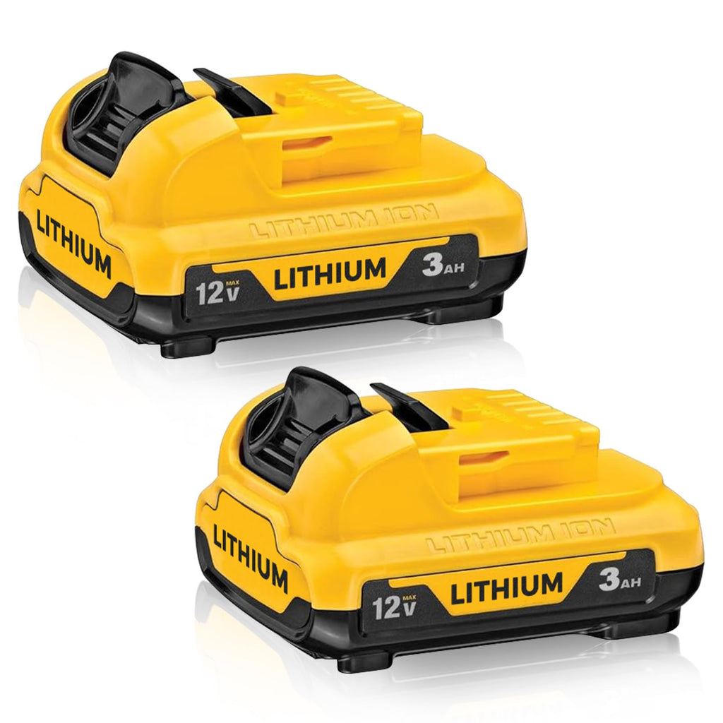 2Pack 3.0Ah DCB120 Battery Replace for Dewalt 12V Battery DEL1803