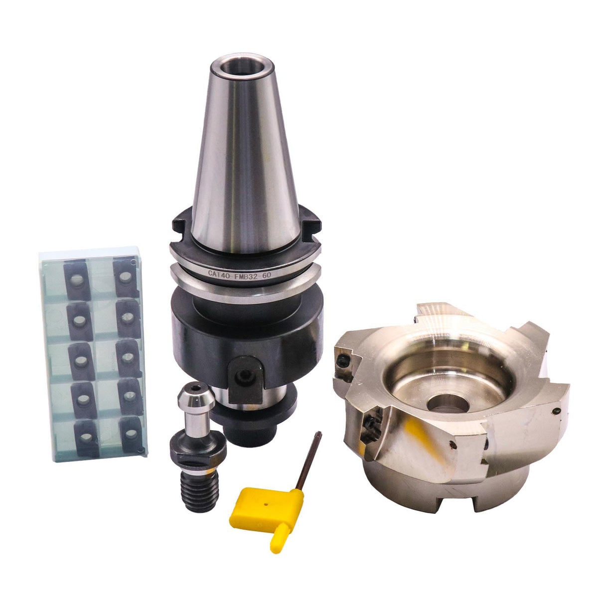 CAT40 Arbor, 3.94"/100mm Cut Dia 400R-100-32-6T Face Mill Shell Cutter Set