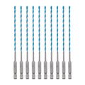 toolant 5/32" Concrete Drill Bit Set & Masonry Drill Bit Set, Shockproof Hex Shank Hammer Drill Bit Set for Glass/Brick/Plastic/Cement/Tile, Industrial Strength Carbide Drill Bit Tip 1/4" Box of 10