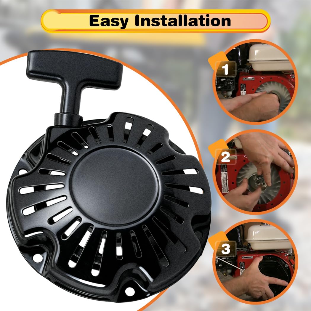 ZeeKee Pull Start Recoil Starter Assembly for Honda GX100 GX100U GX100RT GXR120 98.5CC 2.8HP 3HP Engine, for Multiquip Mikasa MTX60 MTX70 MTX70HD Rammer, Replace 28400-ZDJ-003ZA, 28400-Z0D-V04ZA
