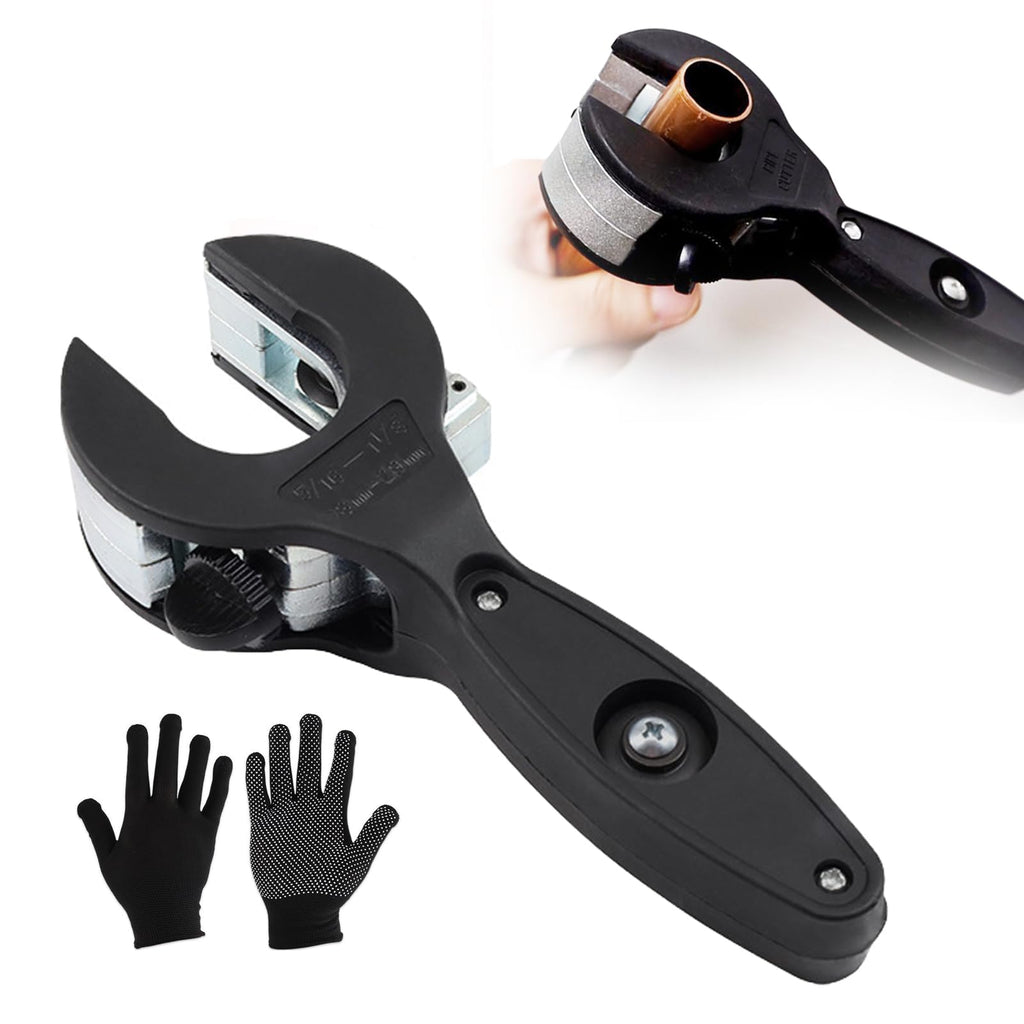Ratcheting Tubing Cutter, Tubing Cutter 1/4" To 7/8", 2 in 1 Close Quarters Tube Compact Cutter, Ratcheting Pvc Cutter for Cutting Pvc, Ppr, And Plastic Hoses, Ratcheting Tube Cutter (1/4" to 7/8")