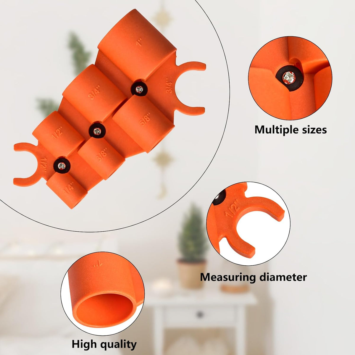 1/4 Inch to 1 Depth Gauge and Pipe Deburring Tool Kit 2 Pack Inner-Outer Reamer Pipe Tubing Chamfer Tool Copper