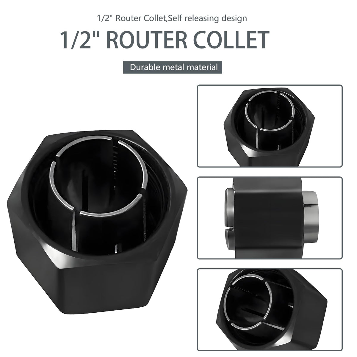 Yutacorex RC050DW 1/2" Router Collet Replacement for Bosch 1617, 1617EVS, 1618, 1618EVS, 1613, 1613EVS Router Part No. 326286-03,2610906284, 323-421 RC050DW