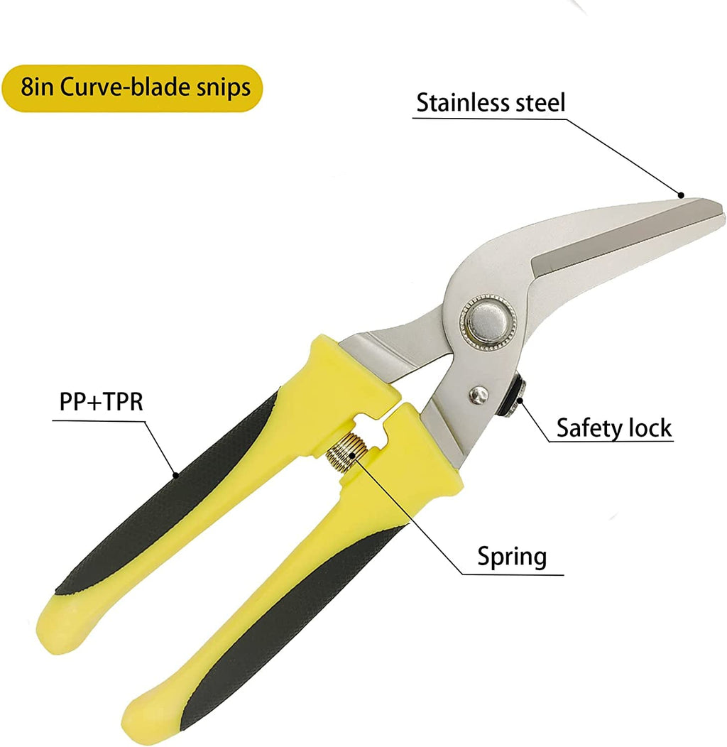 TOOLMAK Aviation Tin Snips Metal Cutter Set