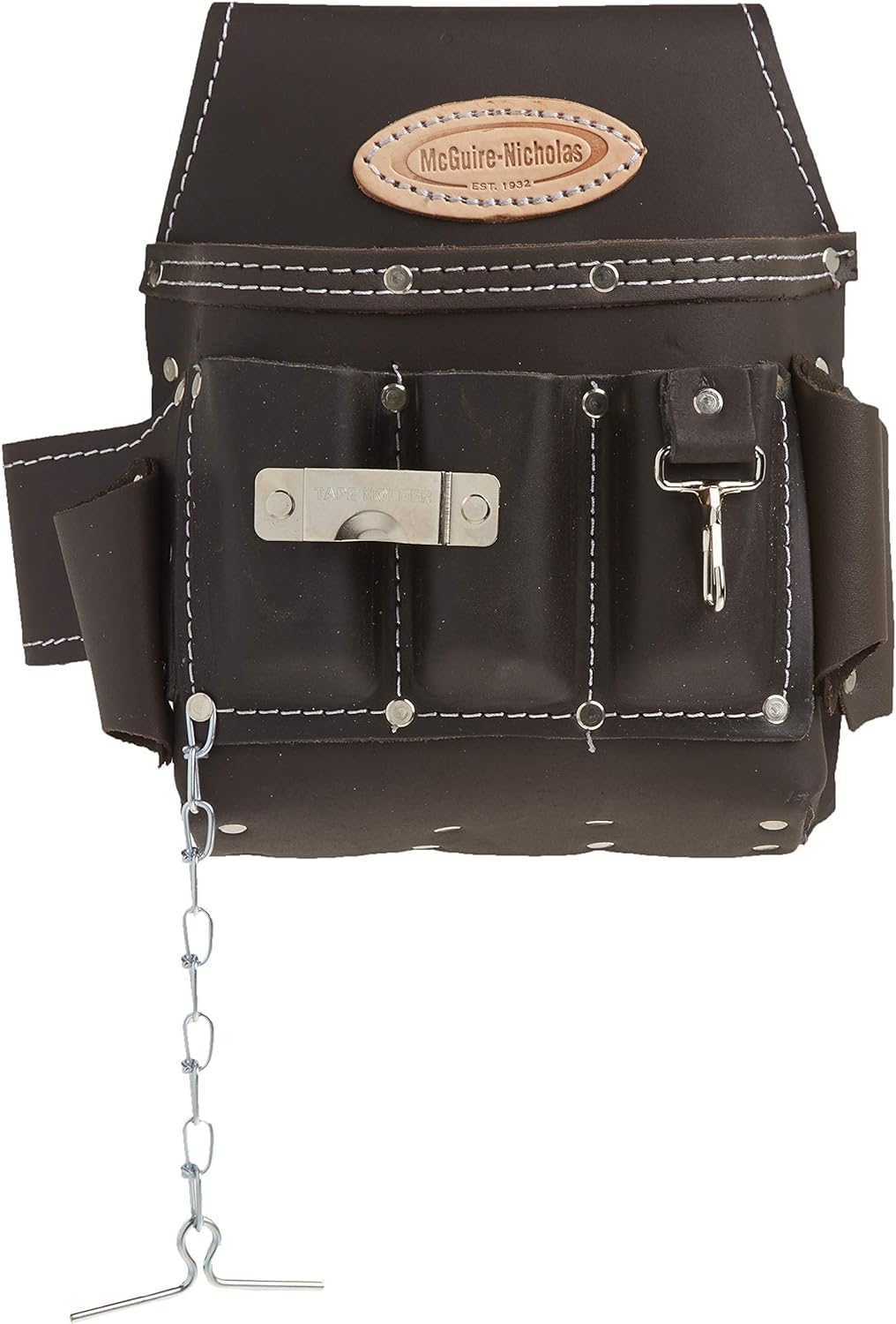 Electrician Tool Pouch, 12 Pocket, 1 Pack, Brown