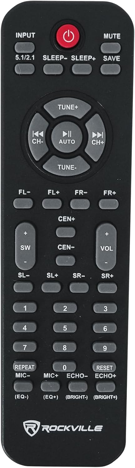 HTS820 1500W 5.1 Channel Home Theater System with 8" Subwoofer, Bluetooth, USB, Includes Remote and Speaker Mounts