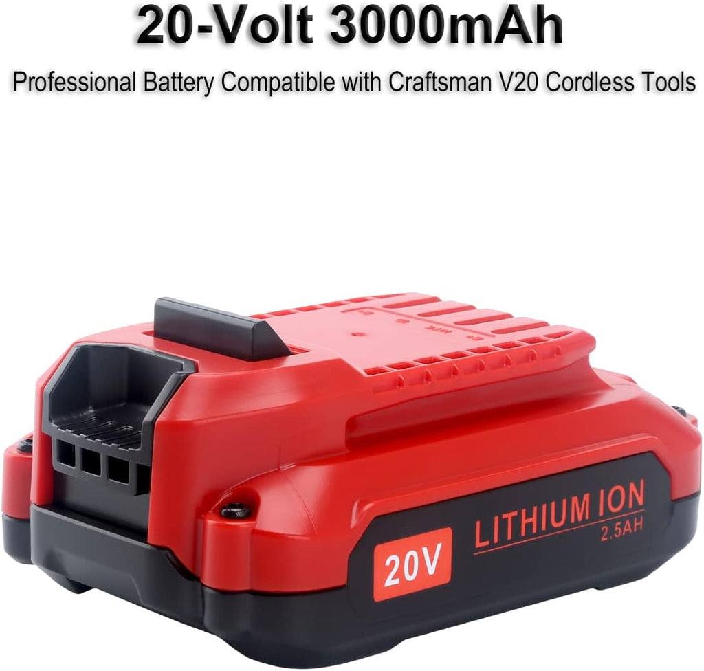 Biswaye 20V Lithium Battery CMCB202 Compatible with Craftsman V20 Battery