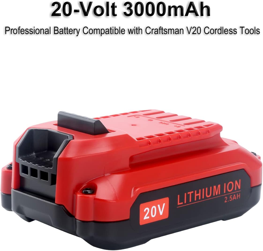Biswaye 20V Lithium Battery CMCB202 Compatible with Craftsman V20 Battery