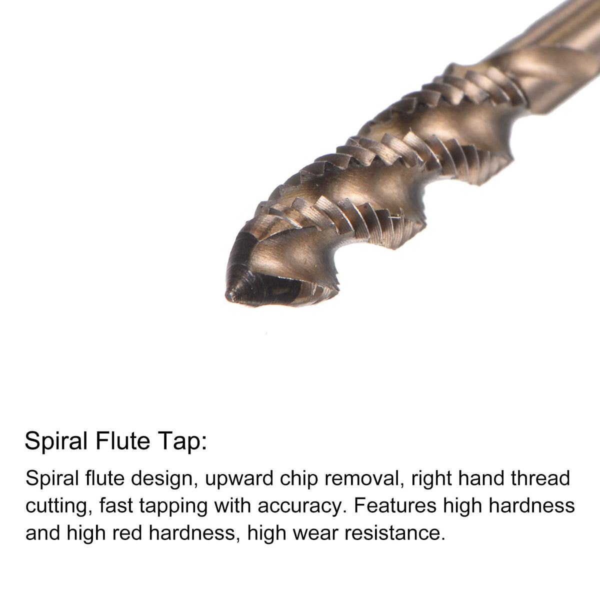 uxcell M5 x 0.8 Spiral Flute Tap and 4.2mm Twist Drill Bit Set, Metric M35 Cobalt High Speed Steel Machine Threading Screw Thread Tap Tool for Stainless Steel