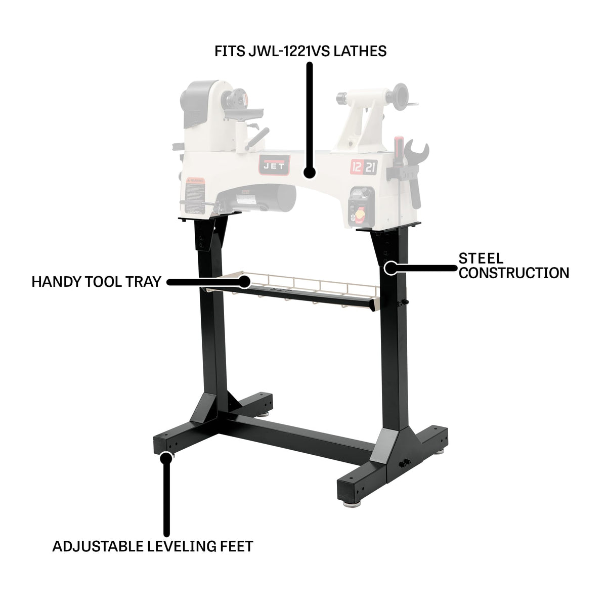 JET Stand, for JWL-1221VS Lathe (719202A)