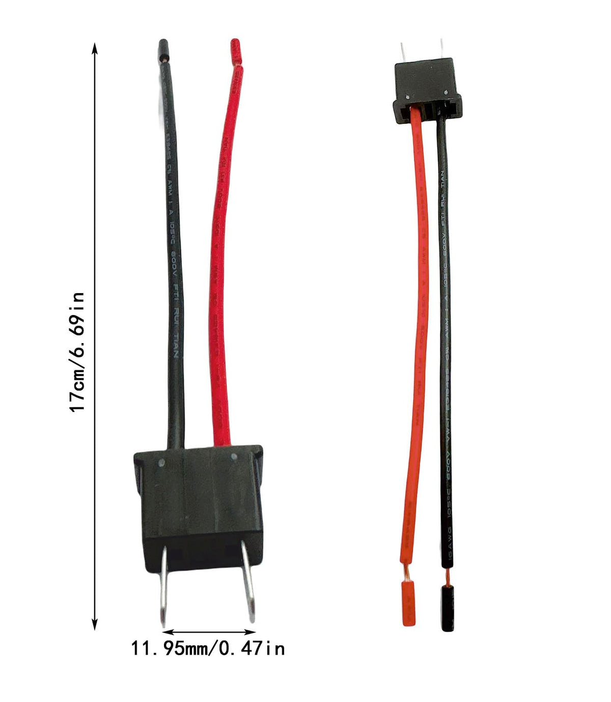 4Pcs H7 Male Socket Headlight Fog Light Adapter Connector Wiring Harness Bulb Socket for Universal LED Wire Connection