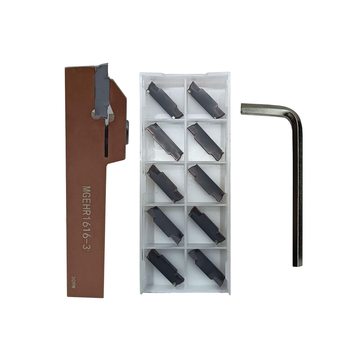 MGEHR1616 Grooving Tool Holder 5/8in Holder +11pcs MGMN300 Carbide Inserts
