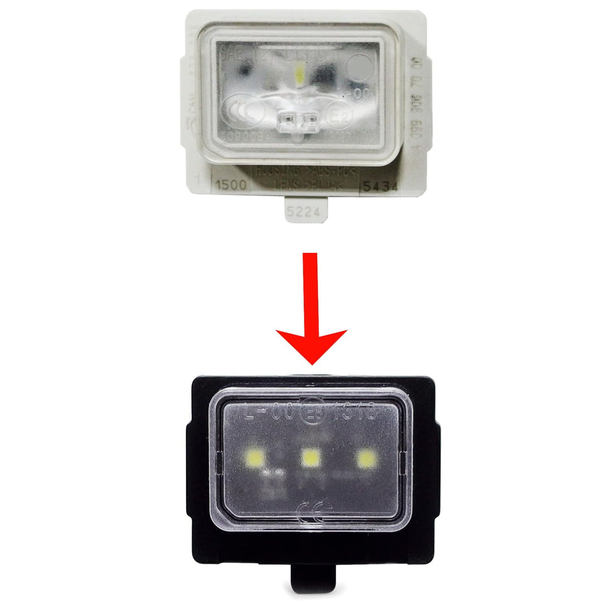 iJDMTOY Full LED License Plate Lights For Mercedes C/E/S/CLS-Class