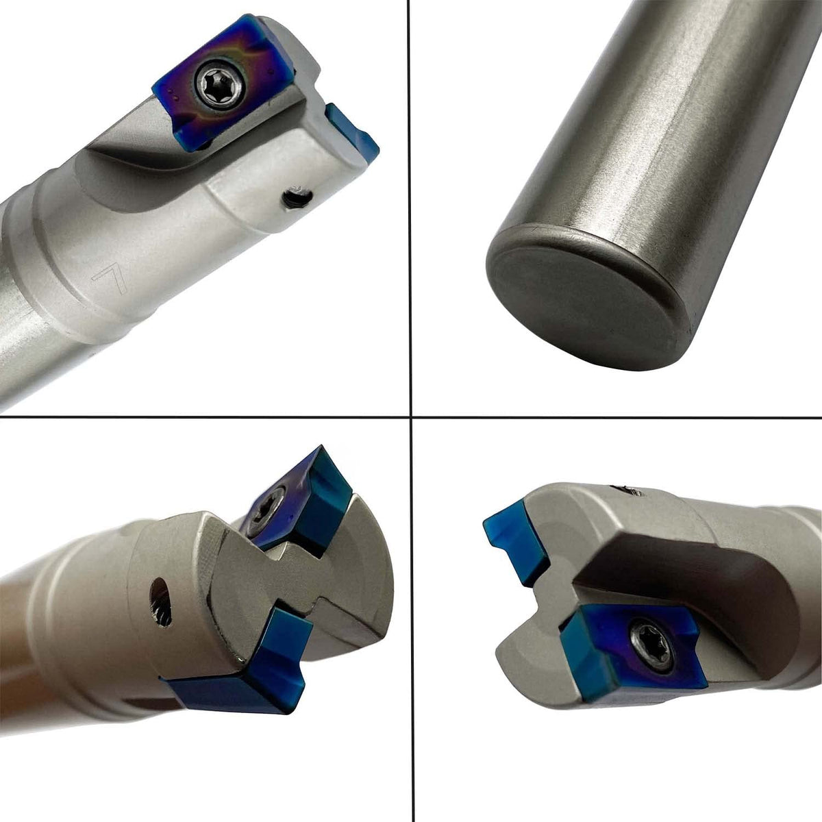 GBJ 90 ° Indexable End Mill Holder 10pcs APMT1604PDER with BAP400R C24-25-200 Carbide Inserts Square Shoulder Face milling Slotting Milling Arbor (400R C24-25-200-2T+APMT1604PDER Purple)