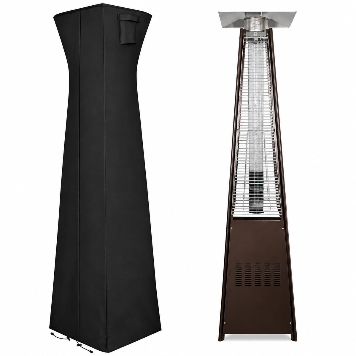 Patio Heater Cover for Hampton Bay NCZH-G-SS, Waterproof Outdoor Heater Cover for Propane Gas Heaters, Full Length