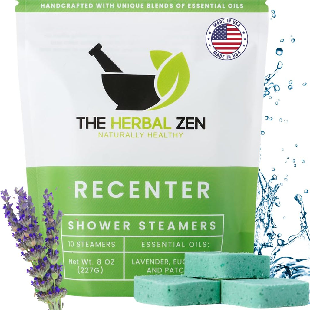 Recenter Shower Steamers Aromatherapy Relief - 10 Pack
