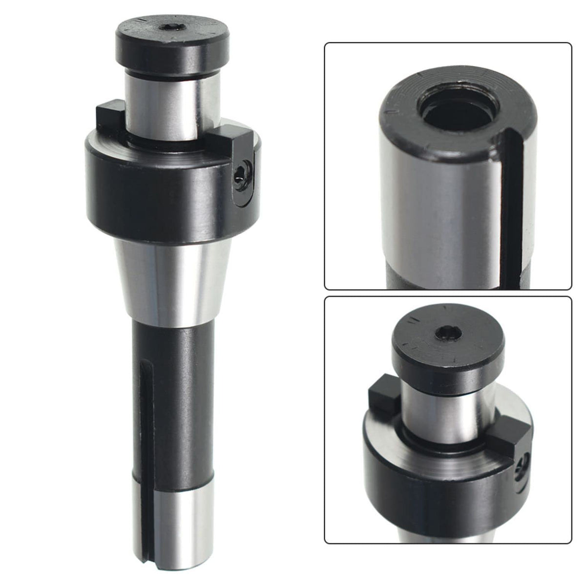 mitoharet 1Inch R8 Shank Shell Mill Arbor Adapter, 7/16 Inch - 20 Rear Pull Tail Wire Face End Mill Cutter, Replacement for Bridgeport Machine
