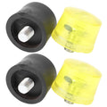 Rubber Hammer Replacement Heads, Durable M8x1 Thread Striking Face Tips for Workshop DIY Rubber Yellow Black 35mm 4 Pack