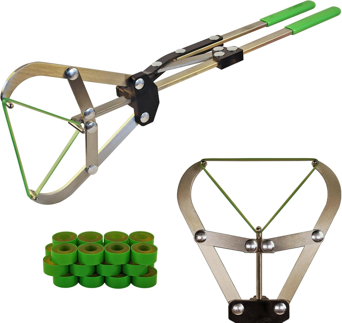 Cattle Banding Tools Large Bander and 24pcs Large Rings Kit for Farm Ranch Calves Bull Sheep Goat